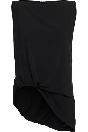 Jacquemus Le Haut Peplo Draped Satin Top