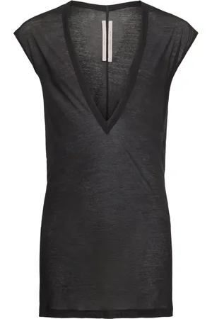 Rick Owens Dylan V Neck Cotton T-shirt