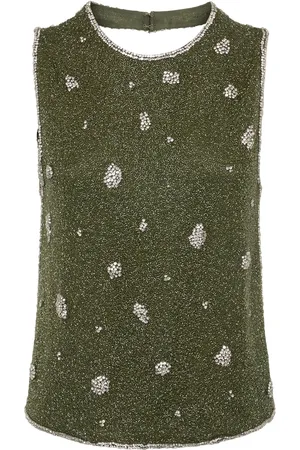 GIUSEPPE DI MORABITO Embellished Open Back Top