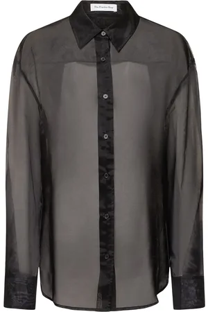 The Frankie Shop Peri Sheer Silk Blend Shirt