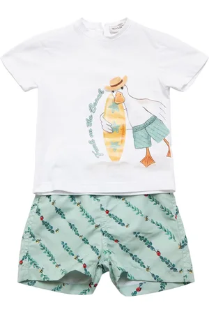 MONNALISA Printed Cotton Jersey T-shirt & Shorts