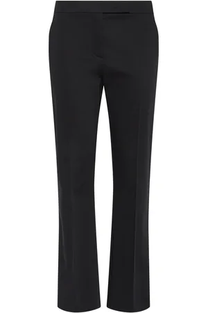 Max Mara Okra Cotton Blend Satin Straight Pants