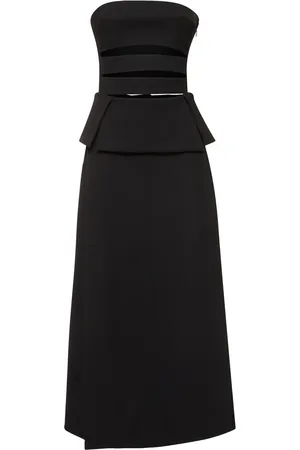 Proenza Schouler Wool Blend Gabardine Knit Long Dress
