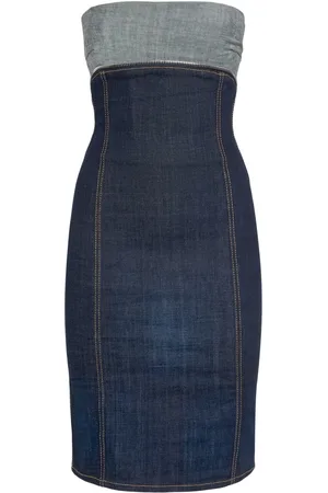 Dsquared2 Upside Jean Stretch Cotton Mini Dress