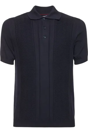 Brunello Cucinelli Cotton Chevron Polo