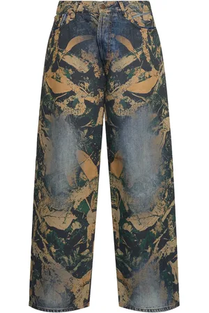 Acne Studios Mossy Oak Low Rise Printed Jeans