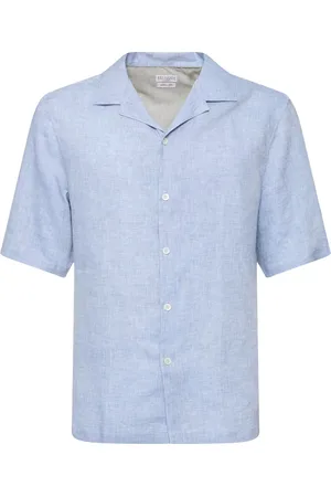 Brunello Cucinelli Short Sleeve Linen Shirt