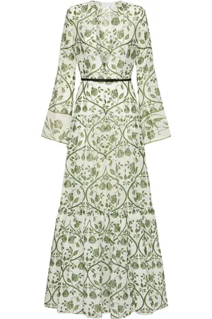 Giambattista Valli Printed Cotton Voile Long Dress