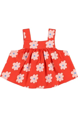 Jelly Mallow Flower Printed Cotton Top