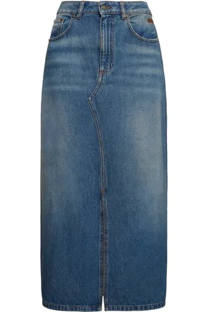 Msgm Denim Midi Skirt