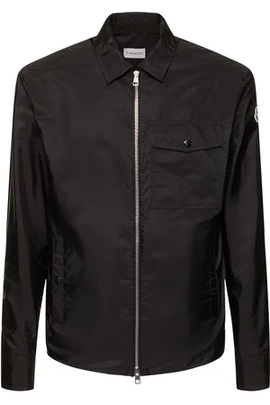 Moncler Logo Nylon Zip-up Shirt Jacket