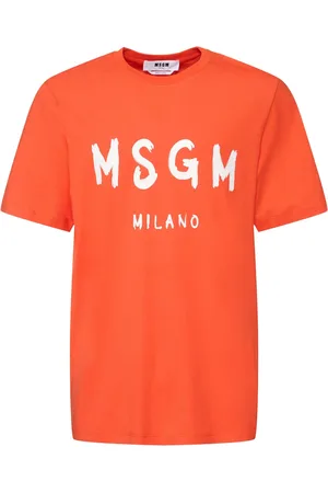 Msgm Logo Print Cotton Jersey T-shirt