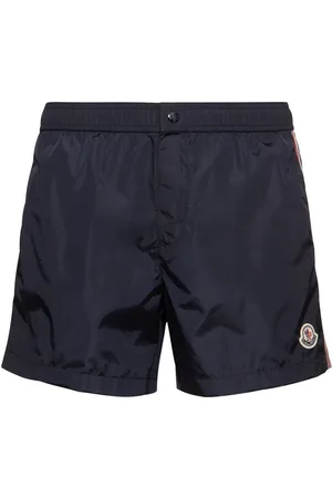 Moncler Tricolour Trimmed Nylon Swim Shorts
