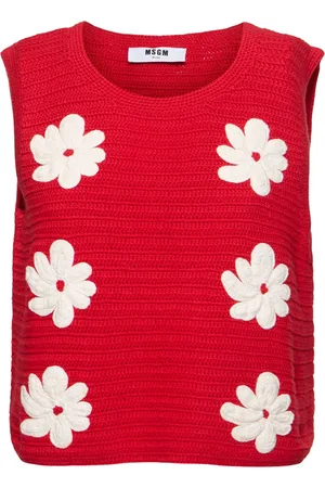 Msgm Cotton Knit Top