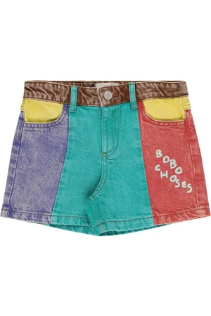Bobo Choses Color Block Denim Shorts