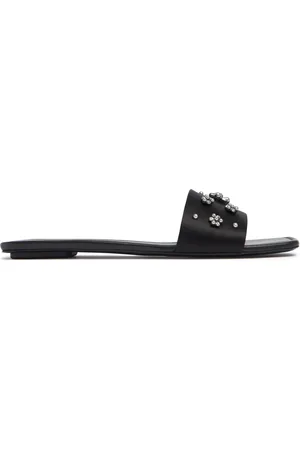 Stuart Weitzman 10mm Poppy Satin Flat Slides