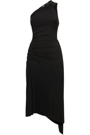 Michael Kors Ruched Jersey One-shoulder Dress
