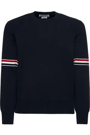 Thom Browne Milano Stitch Crewneck Cotton Sweater