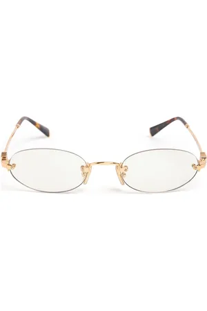 Miu Miu Regard Round Metal Sunglasses