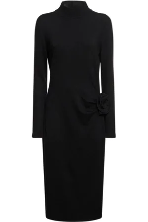 MAGDA BUTRYM Draped Wool & Silk Knit Mini Dress