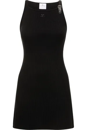 Courrèges Rib Knit Viscose Mini Dress