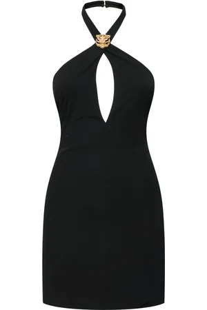 Roberto Cavalli Matte Viscose Jersey Halter Minidress