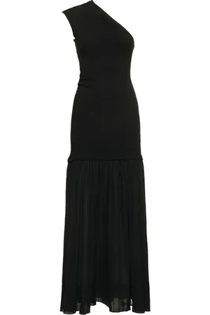 Proenza Schouler Cora Pleated Crepe Chiffon Long Dress