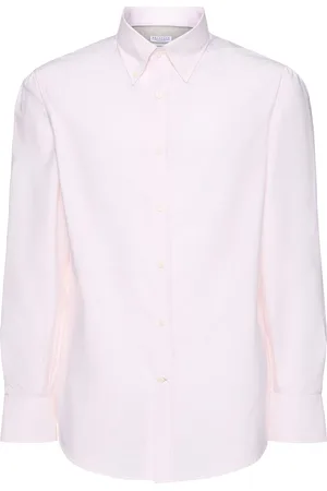 Brunello Cucinelli Striped Cotton Button Down Shirt