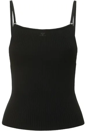 Courrèges Rib Knit Viscose Tank Top