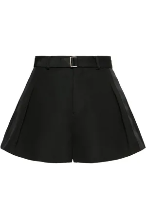 SACAI Double-faced Silk & Cotton Shorts
