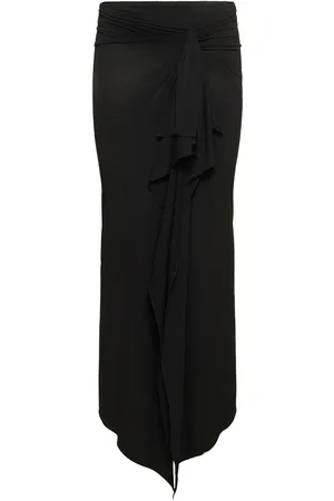 The Attico Stretch Jersey Midi Skirt