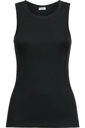 Brunello Cucinelli Ribbed Jersey Tank Top