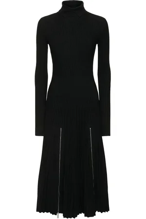 Burberry Knitted Turtleneck Midi Dress