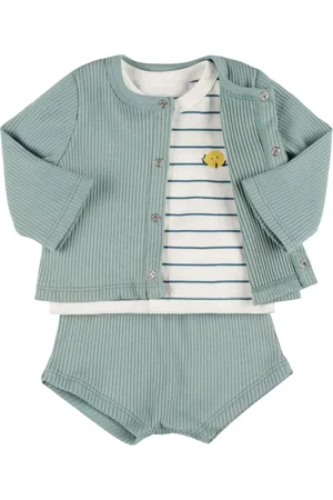 Petit Bateau Cotton Jersey T-shirt, Cardigan & Pants