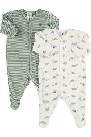 Petit Bateau Set Of 2 Cotton Jersey Rompers