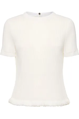 Msgm Short Sleeve Pleated Top