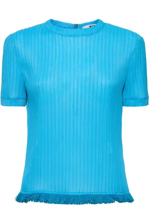 Msgm Short Sleeve Pleated Top