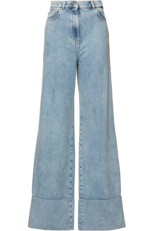 Lanvin High Rise Denim Wide Jeans