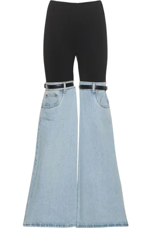 COPERNI Hybrid Jersey And Denim Flared Pants