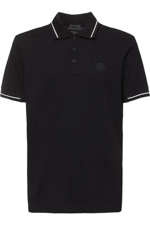 Moncler Logo Patch Cotton Polo Shirt