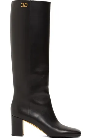 VALENTINO GARAVANI 70mm Golden Walk Leather Tall Boots