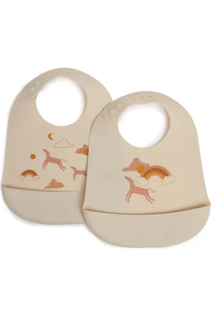 Liewood Set Of 2 Unicorn Print Silicon Bibs