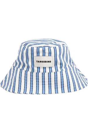 TANGERINE Stripe Print Modal Blend Bucket Hat