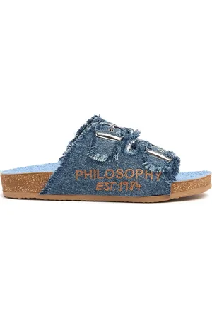 Philosophy Cotton Blend Denim Sandals
