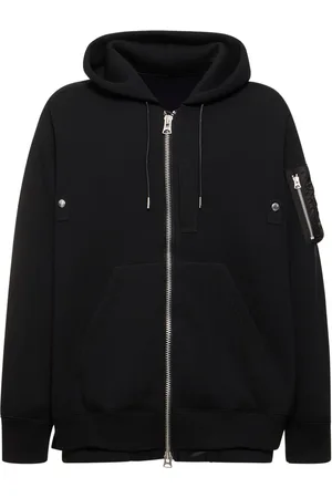 SACAI Cotton Sweat & Nylon Twill Hoodie