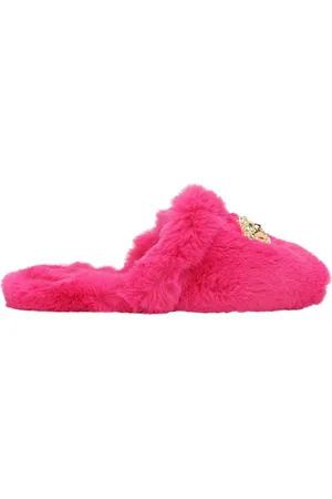 VERSACE Medusa Faux Fur Slippers