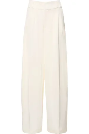 Altuzarra Tyr Envers Satin Wide Pleated Pants