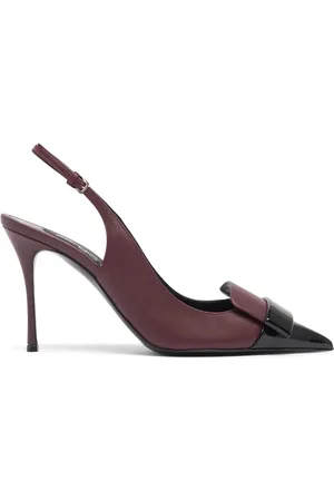 Sergio Rossi 75mm Leather Slingback Pumps