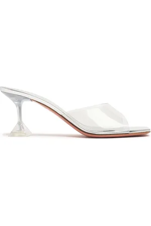 Amina Muaddi 70mm Lupita Pvc Mule Sandals