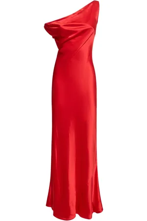 Staud Ashanti Asymmetric Neckline Maxi Dress